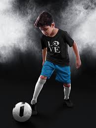 Youth Toddler Kids Love Soccer T Shirt Player T Shirt Ball