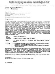 Pembentukan struktur organisasi rt 009/07 3. Undangan Pembentukan Takmir Masjid