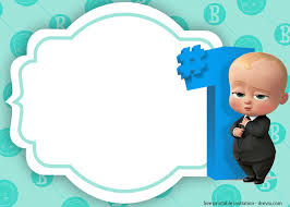Printable Birthday Card For Baby Boy Baby Boss Invitation Template For Your Adorable Little Boss Primeiro Aniversario Do Bebe Convites De Aniversario De Menino Aniversario Do Chefe