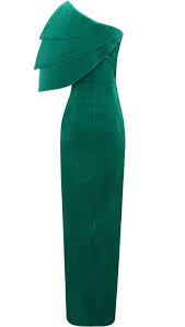 Vestido Largo En Terciopelo Verde Con Imagenes Vestidos Largos Vestidos