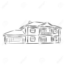 Learn how to draw house outline pictures using these outlines or print just for coloring. Sketch Of House Architecture Drawing Free Hand Vector Illustration Outline Royalty Free Cliparts Vectors And Stock Illustration Image 143498064