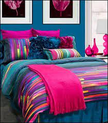 For a lively look in the bedroom, get cozy with colorful bedding. Pin By Tuncluer Textile Inc Co On Bedroom Colorful Bedroom Decor Bedroom Themes Bedroom Colors