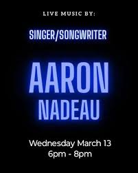 Come join us for some live music with Aaron Nadeau tonight from  6pm-8pm🎸Here are our dinner specials tonight! Let us help you get through  hump-day and do the cooking for you tonight👍#104mainpublichouse #
