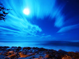 Magical beautiful picture of moon. Blue Explosion Shore Wonderful Special Background Bonito Magic Sea Moon Hd Wallpaper Peakpx