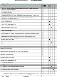 checklist cleaning schedule template house cleaning