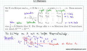 Eine lineare abbildung ϕ : 5 1 Matrizen Teil I Lineare Algebra Matrix Mathematik