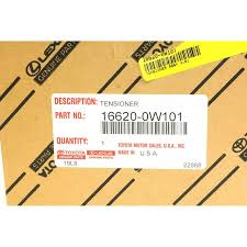 These drive belts typically will last from between 45,000 to 75,00 because the space is so tight, replacing the serpentine belt in a toyota camry is a difficult chore. 1998 2009 Toyota Oem New Serpentine Belt Tensioner 2003 2009 Toyota 4runner 1998 2007 Toyota Land Cruiser 2001 2009 Toyota Sequoia 2000 2009 Toyota Tundra 166200w101 Boch Toyota South