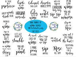 Enjoy reading and share 6 famous quotes about bachelorette party with everyone. Wine Bachelorette Party Quotes Bundle Grafik Von Joyful Creations Creative Fabrica