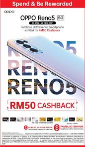 Once your cash back dollars balance hits $25, you can redeem those cash back dollars as credit towards your account balance5. Now Till 28 Feb 2021 Oppo Reno5 Cash Back Promotion With Public Bank Everydayonsales Com