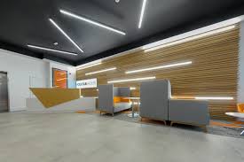 Halco lighting technologies 4 ft. Linear Led Lighting Transforms Reception Area