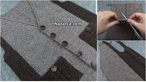 El Orgusu Modern Yetiskin Erkek Yelek Tarifi Nazarca Com Yelek Bebek Yelek Buyuk Kazak