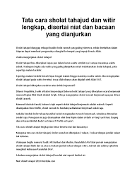 Jumlah rakaat sholat tahajud minimal 2 rakaat dan maksimal tidak terbatas. Cara Mengerjakan Sholat Tahajud 11 Rakaat Ilmusosial Id