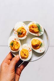 Make sure the yolks are completely mashed and all the ingredients are. Mayo Free Deviled Eggs Minimalist Baker Recipes