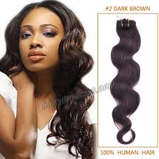 14 Inch 2 Dark Brown Body Wave Indian Remy Hair Wefts