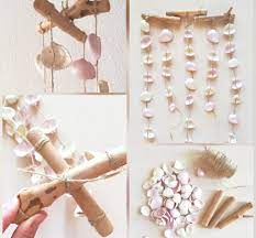 Diy wanddekoration mit muscheln und naturmaterial basteln chalet8. Windspiel Aus Muscheln Und Treibholz Basteln Diy Lenibel De