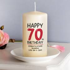 4.3 out of 5 stars. Personalised 70th Birthday Candle Red The Gift Experience