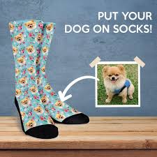 Lots of customized products for you with quality guarantee! Custom Dog Socks Put Your Dog S Picture On Socks Groove Bags