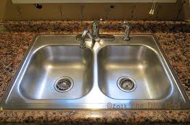 cleaning stainless steel sinks with bar