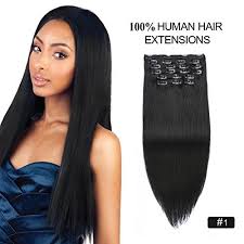 Shoulder length hair will become thicker with 12 inch hair. Clip In Human Hair Extensions Black Re4u 14inch Silky Straight 1 Jet Black Real Clip In Hair Extensions African Buy Online In Brunei At Brunei Desertcart Com Productid 81157769