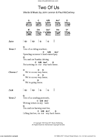 Two of us (tv movie 2000). Beatles Two Of Us Sheet Music For Guitar Chords Pdf