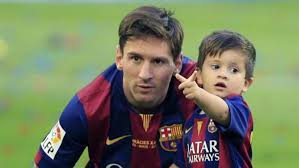 Image result for PIC OF RONALDO WITH HIS SON/MESSI WITH HIS SON
