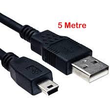 1m 2m 3m mini usb cable sync & charging lead type a to 5 pin b phone charger. 5m Usb A Male To Mini Usb B Male Cable Shopee Singapore