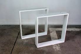 Bankbeine Bankkufen Tischbeine Tischgestell Tischkufen Couchtischkufen Stahl Metall Weiss Industrial Tisch Bank Sitzbank Couchtisch Kufen Home
