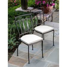 Set Of 2 Wrought Iron Outdoor Patio Bistro Chairs With Cushions In 2019 Patio Furniture Cushions Iron Patio Furniture Patio Dining Chairs