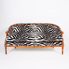 This Is A Fabulous Zebra Print Sofa With Faux Bamboo Frame Printed Sofa Zebra Print Decor Faux Bamboo