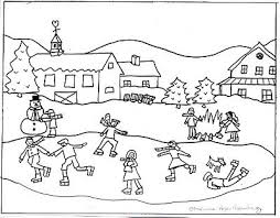 Winter Skating Party Coloring Page Free Printable Coloring Pages Winter Cat Coloring Book Holiday Coloring Book
