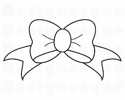 Download Bow Outline Svg Bow Tie Ribbon Svg Bow C 714934 Png Images Pngio