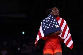 She won the gold medal in the women's freestyle category at the tokyo olympics 2020. Mgz Ui6bkpoym