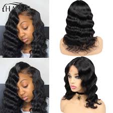 Short weave hairstyles are sweet, sassy and a whole lot of fun. Hanne Short Curly Bob Remy Wig Brazilian Human Hair L Part Human Hair Wigs Perruque Cheveux Humain Wave Wigs 1b 30 99j Color Part Lace Wigs Aliexpress