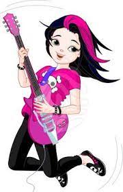 Rock Star Girl Clipart Panda Free Clipart Images Star Girl Girls Rockstar Playing Guitar