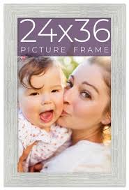 39x30 Frame Brown Solid Wood Picture Frame