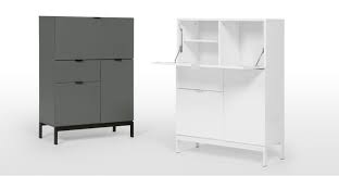 Marcell Sekretar Weiss Made Com Ausklappbarer Schreibtisch Weiss Aufbewahrungsmobel