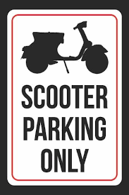 Scooter Parking Only Print Black And White Metal Black Picture Symbol 12x18 Large Signs 2pack Vespa Black Picture Vespa Illustration