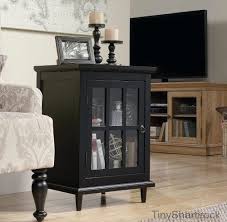End Table Curio Cabinet Accent Furniture Glass Door Nightstand Living Room Black Curiocabinet Traditional Accent Furniture Furniture Curio Cabinet
