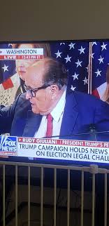 Many believed the liquid to be hair dye, but the new york times spoke with hairdressers who dismissed the idea. Rudy Is Lying So Bad His Hair Dye Is Running Album On Imgur