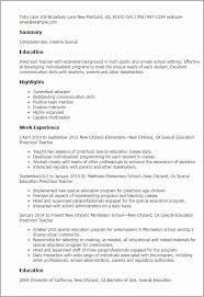 Teacher resume template & example. 19 Resume Examples Montesori Teacher