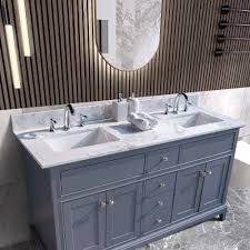 Maybe you would like to learn more about one of these? 61 X22 Bathroom Stone Vanity Top Engineered Stone Carrara White Marble Color With Double Rectangle Undermount Ceramic Sink And 3 Faucet Hole With Back Splash Walmart Com Walmart Com