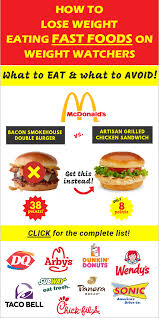 I am a 54yo widower with an 11yo autistic child, work full time, and. The Weight Watcher S Guide To Enjoying Fast Food