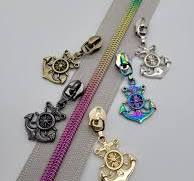 Size 5 Zipper Pull - Anchor