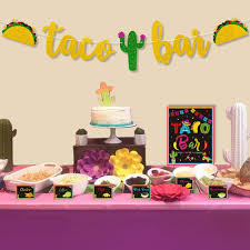 Taco bout a bright future graduation party taco bar 5x7, 8x10 printable chalkboard sign, graduation fiesta, class of 2021, instant download. Buy Taco Bar Decoration Kit Banner Sign Tents Garland For Cinco De Mayo Mexican Fiesta Themed Party Bachelorette Bridal Shower Housewarming Online In Turkey B07txg1hwf
