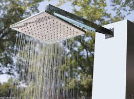 Garten Dusche Tobago Zum Duschen Mit Kalt Und Warmwasser In 2020 Glasduschen Aussenbad Solardusche