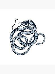 Norse Dragon Sticker By Defilemorality Redbubble Norse Mythology Tattoo Norse Tattoo Mythology Tattoos