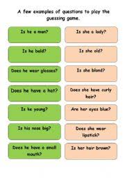 If you want to win over a girl, then you need to show an interest in her hobbies, passions, and emotions. Guess Who Questions Esl Worksheet By Fleur