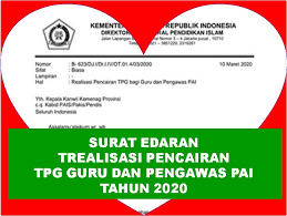 Jadwal pencairan tunjangan sertfikasi tahun 2020 mp3 & mp4. Surat Edaran Realisasi Pencairan Tpg Bagi Guru Dan Pengawas Pai Tahun 2020 Ruang Pendidikan