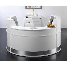 A Fresh And Welcoming Circular Reception Desk Very Smart White Office Furniture Small Salon Reception Desk Reception Furniture