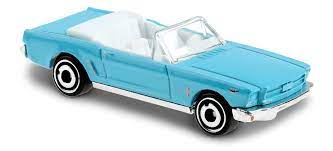 The light teal broken up striping is neat looking too! 65 Ford Mustang Convertible In Blue Hw Screen Time Car Collector Hot Wheels